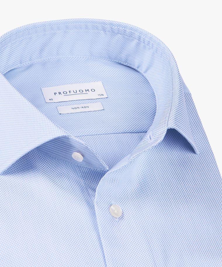 Profuomo Blauw Dobby Overhemd