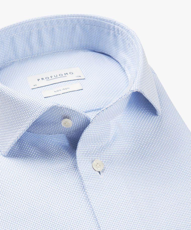 Profuomo Blauw Dobby Overhemd