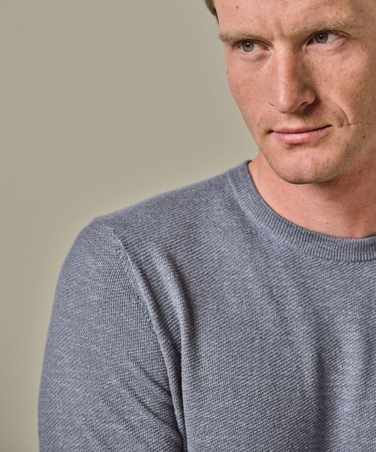 Profuomo Blauw Katoen-linnen T-shirt