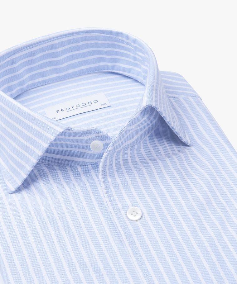 Profuomo Blauw Oxford One-piece Overhemd