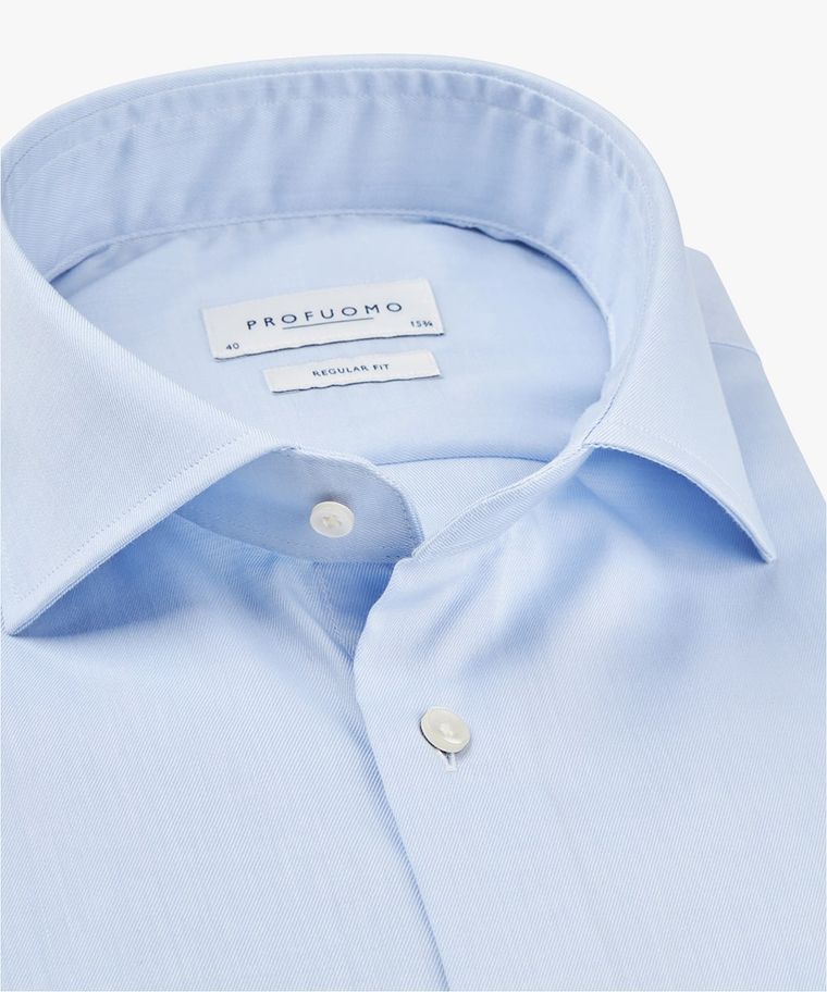 Profuomo Blauw Regular Fit Overhemd
