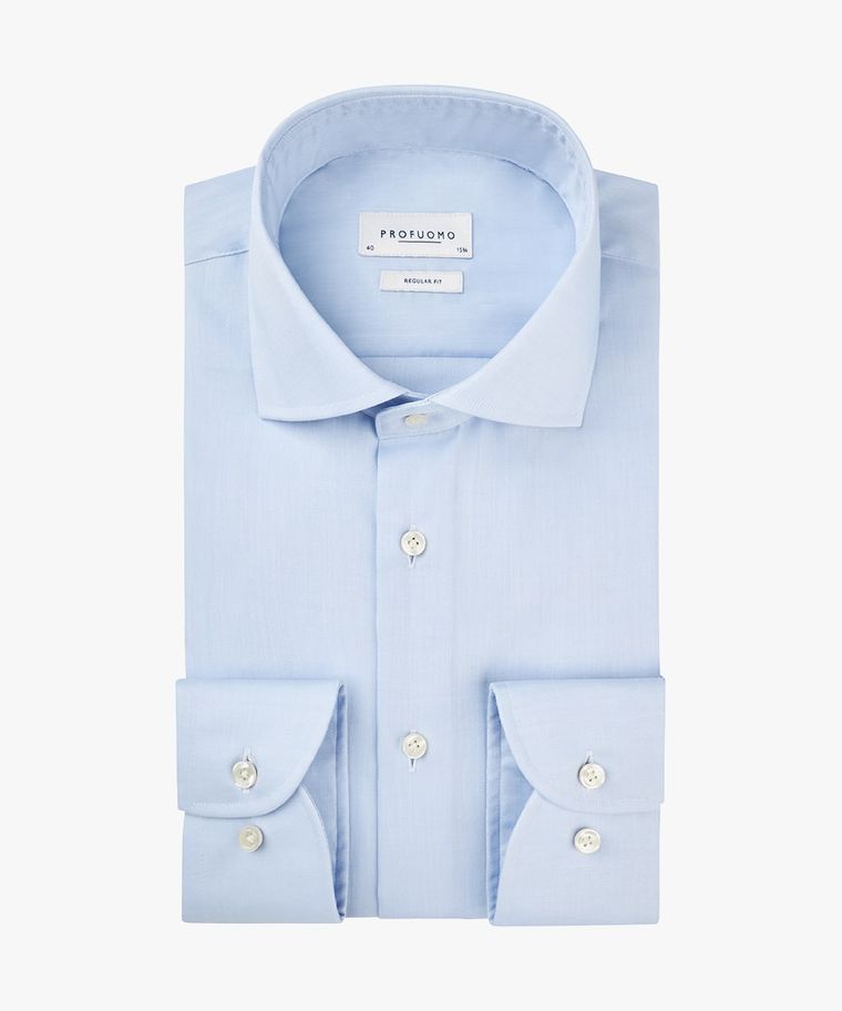 profuomo Blauw regular fit overhemd