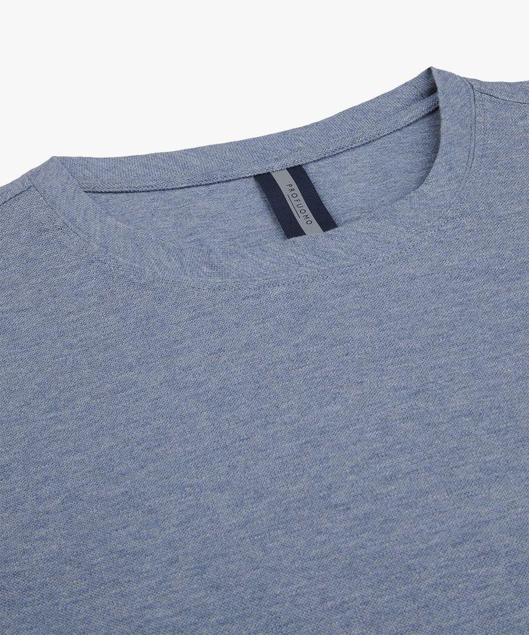 Profuomo Blauw Stretch Pique T-shirt