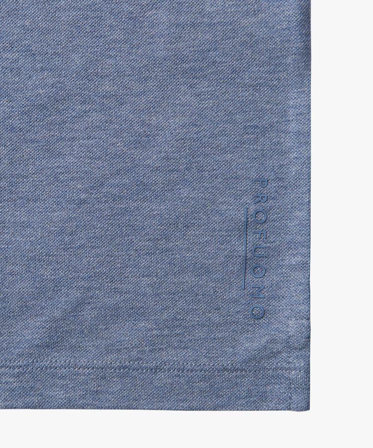 Profuomo Blauw Stretch Pique T-shirt