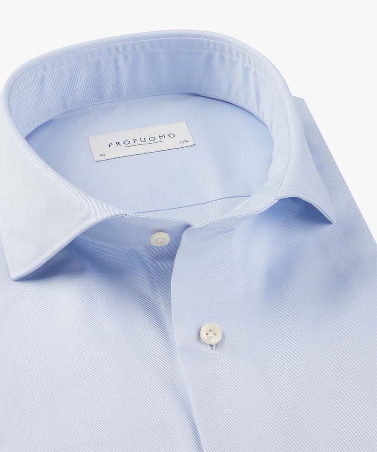 Profuomo Blauw Supima Overhemd
