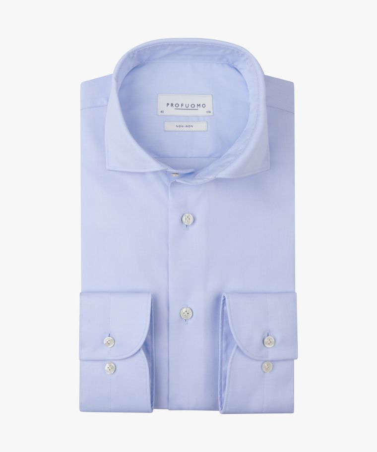 profuomo Blauw two ply twill overhemd