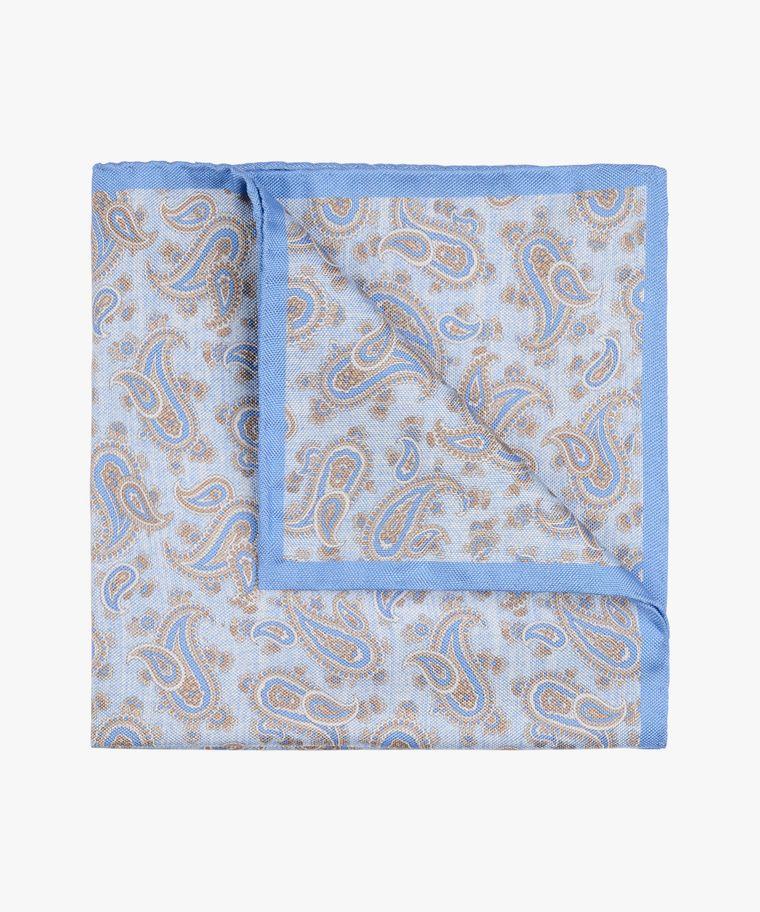 profuomo Blauwe dubbel print pochet