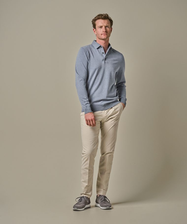 profuomo Blauwe luxury basic one piece polo