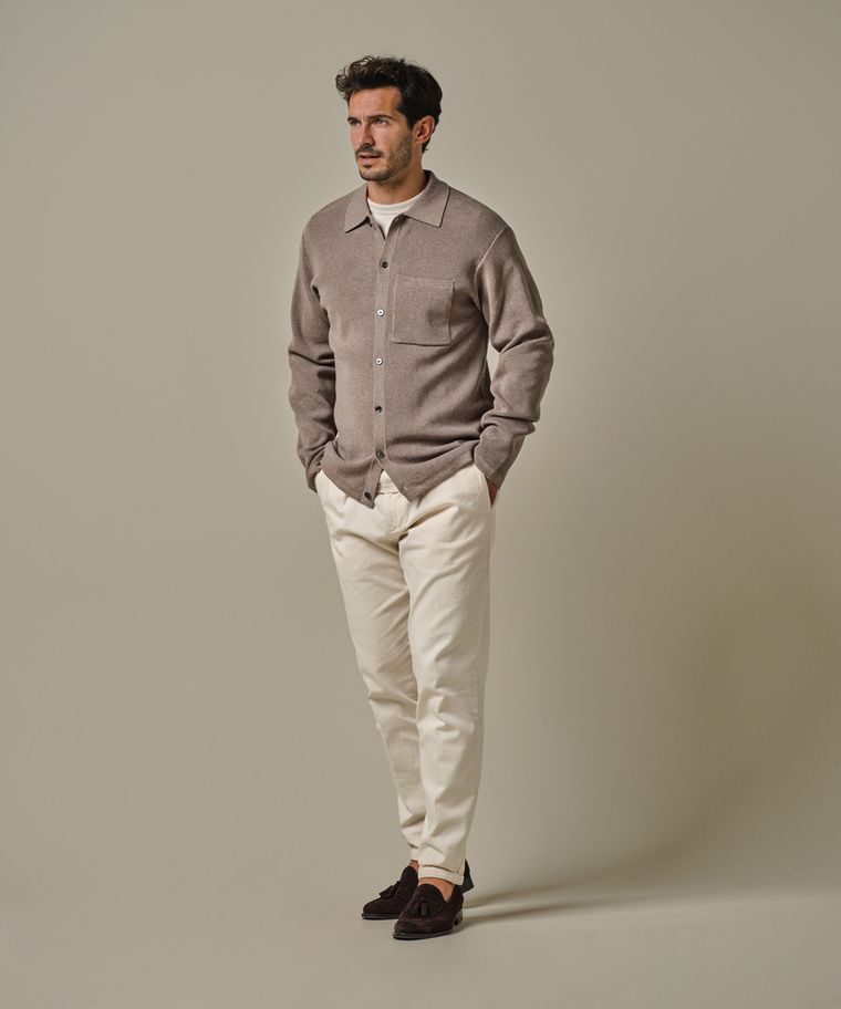 profuomo Bruin luxury basic overshirt