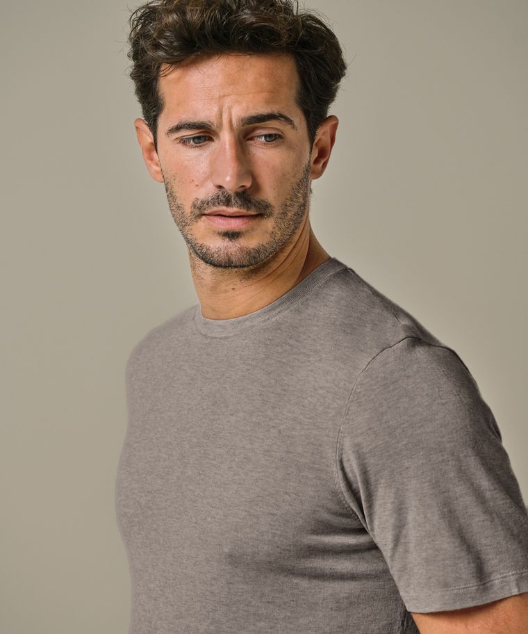 Profuomo Bruin Luxury Basic T-shirt