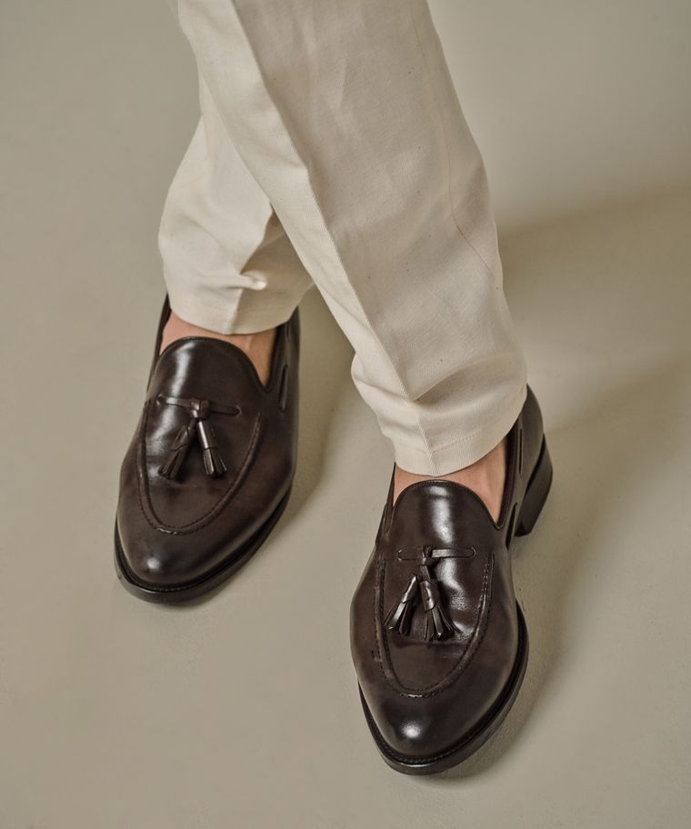 Profuomo Bruine Leren Loafers