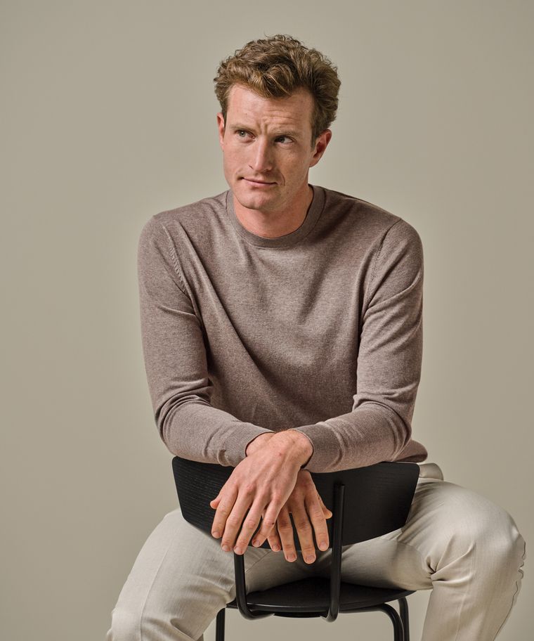 Profuomo Bruine Luxury Basic Crewneck