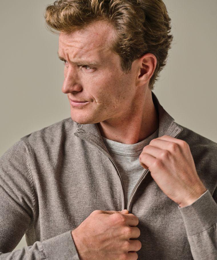 Profuomo Bruine Luxury Basic Full Zip