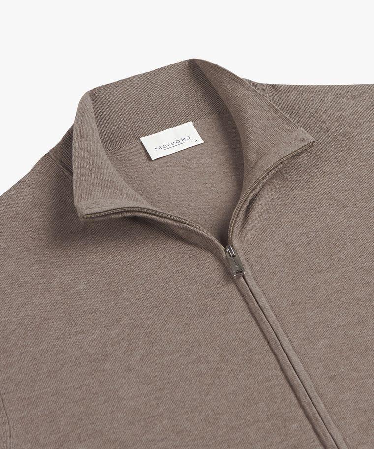 Profuomo Bruine Luxury Basic Full Zip
