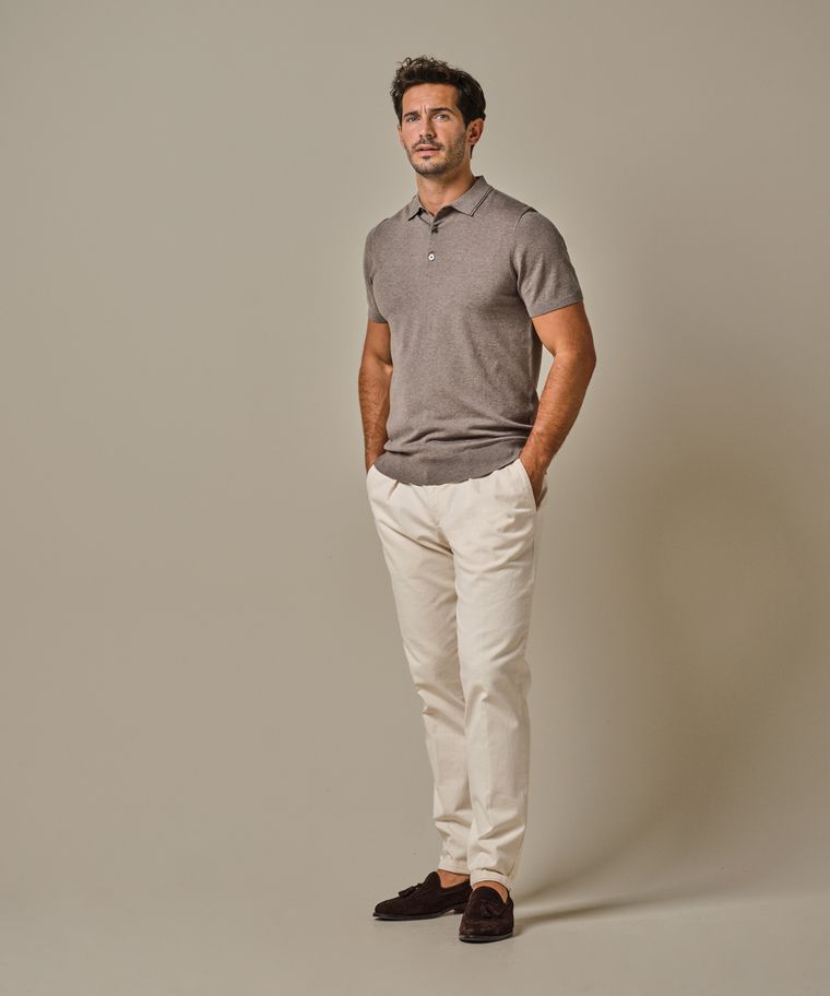 profuomo Bruine luxury basic polo