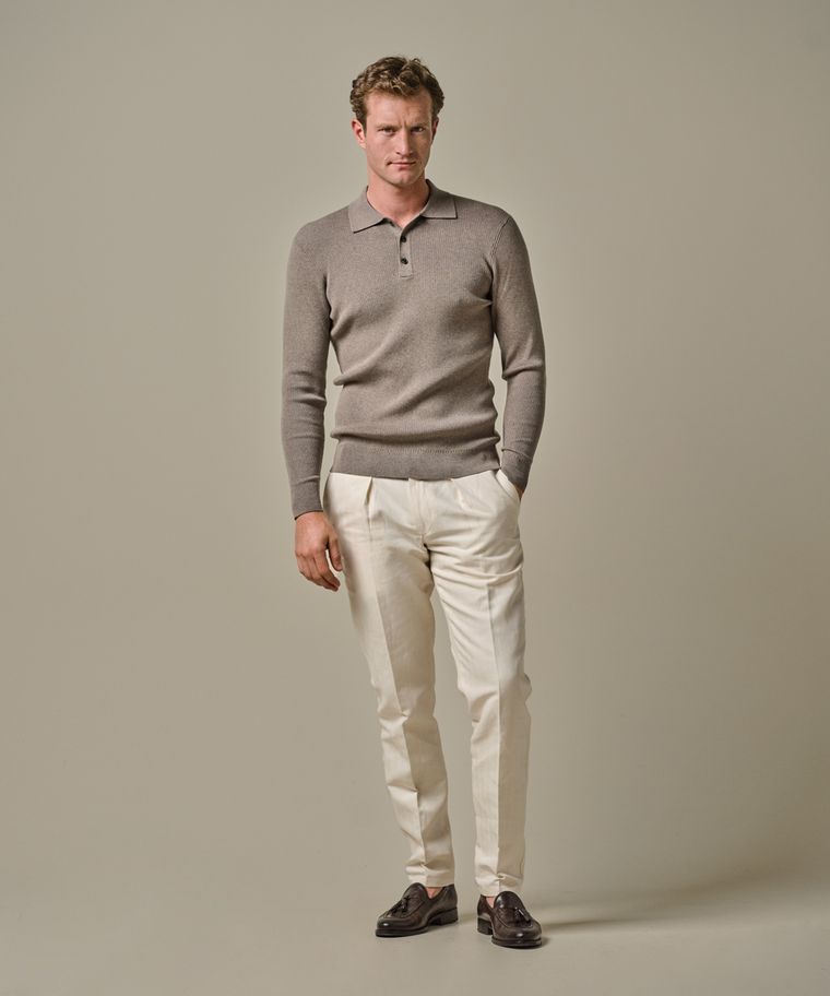 profuomo Bruine luxury basic polo