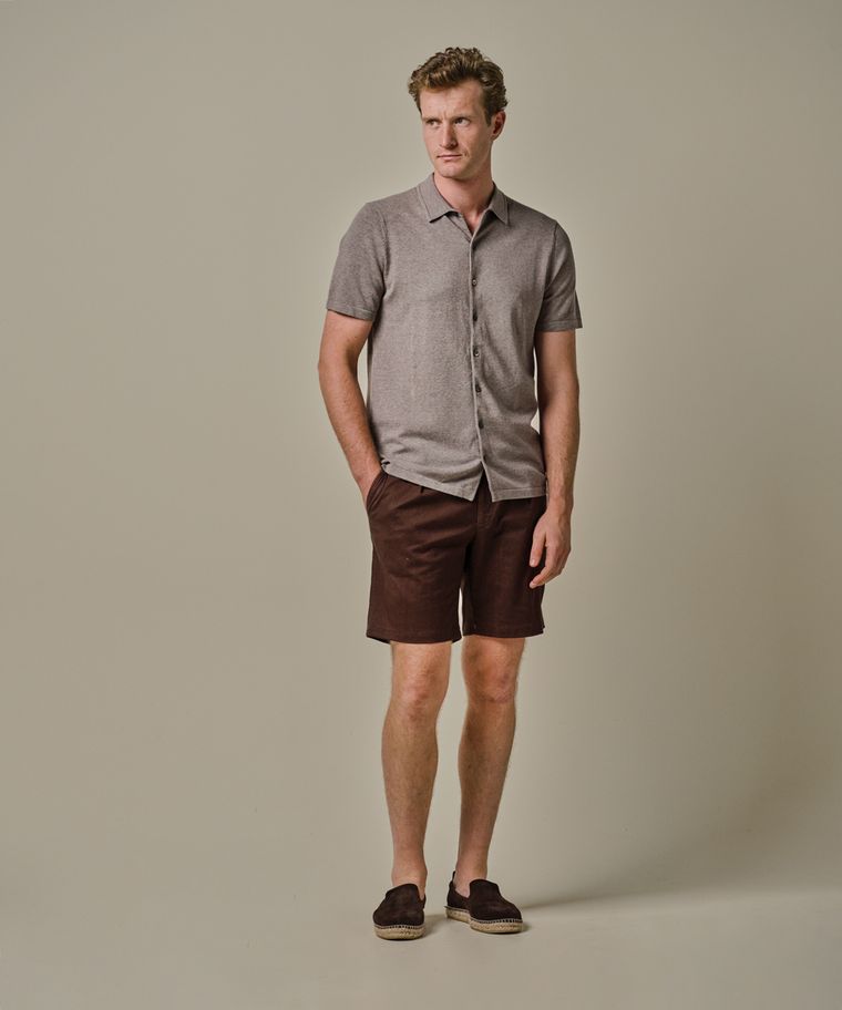 profuomo Bruine luxury basic polo