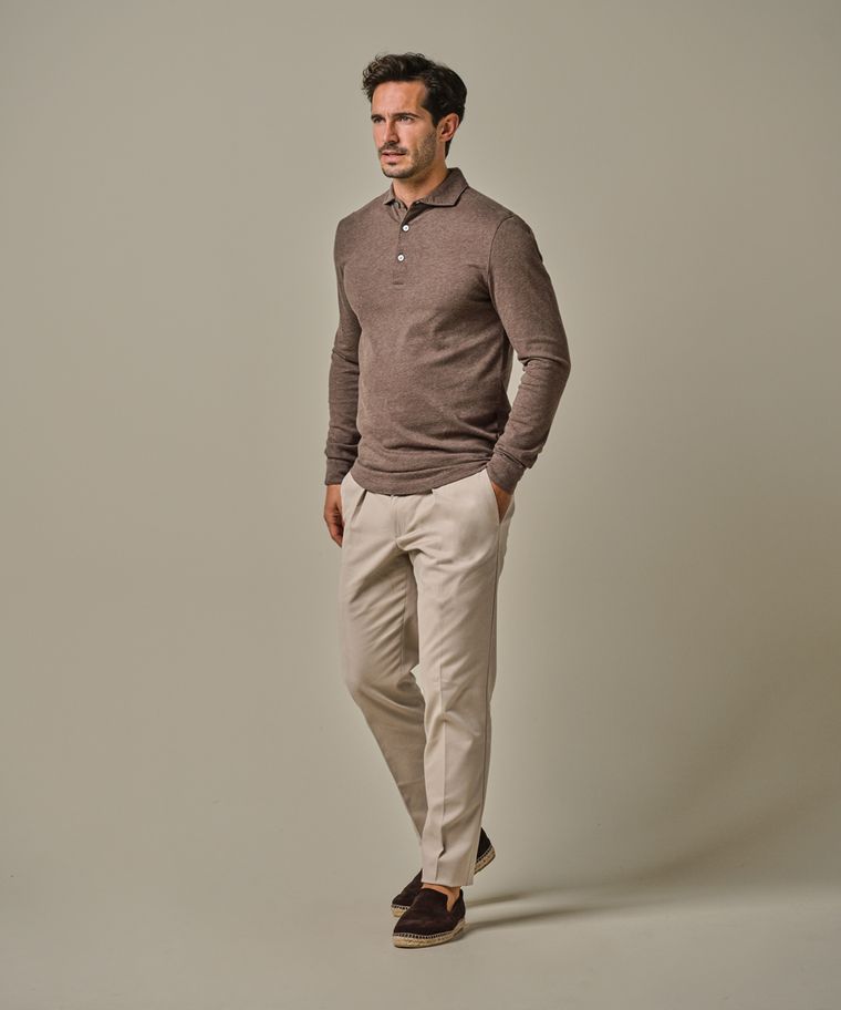 profuomo Bruine single jersey polo