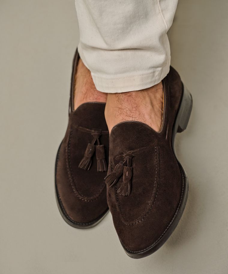 Profuomo Bruine Suède Loafers