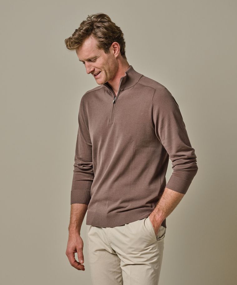 Profuomo Bruine Tech Half Zip