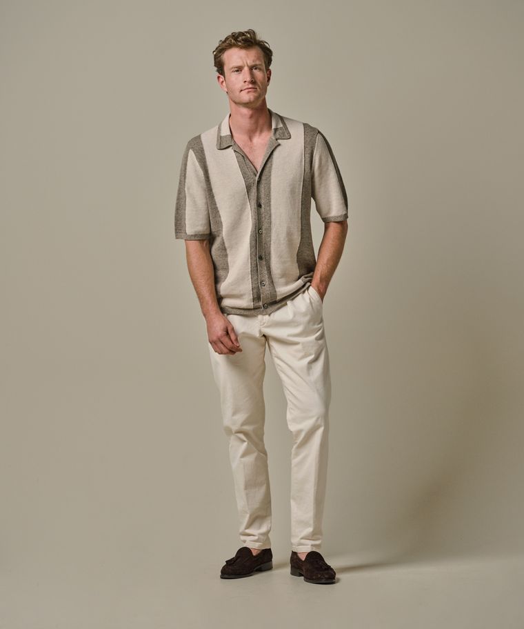 profuomo Camp streep katoen polo