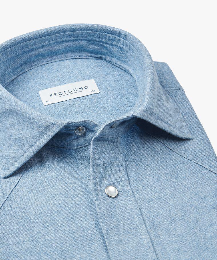 Profuomo Chambray Denim Overhemd