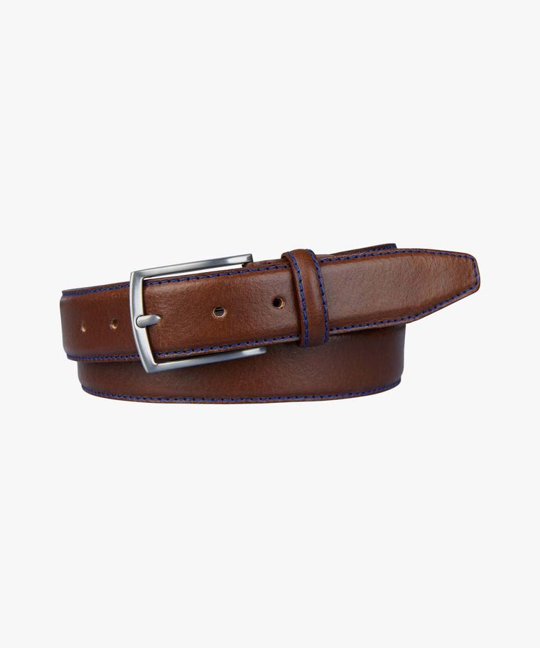 profuomo Cognac contrast stiksel riem