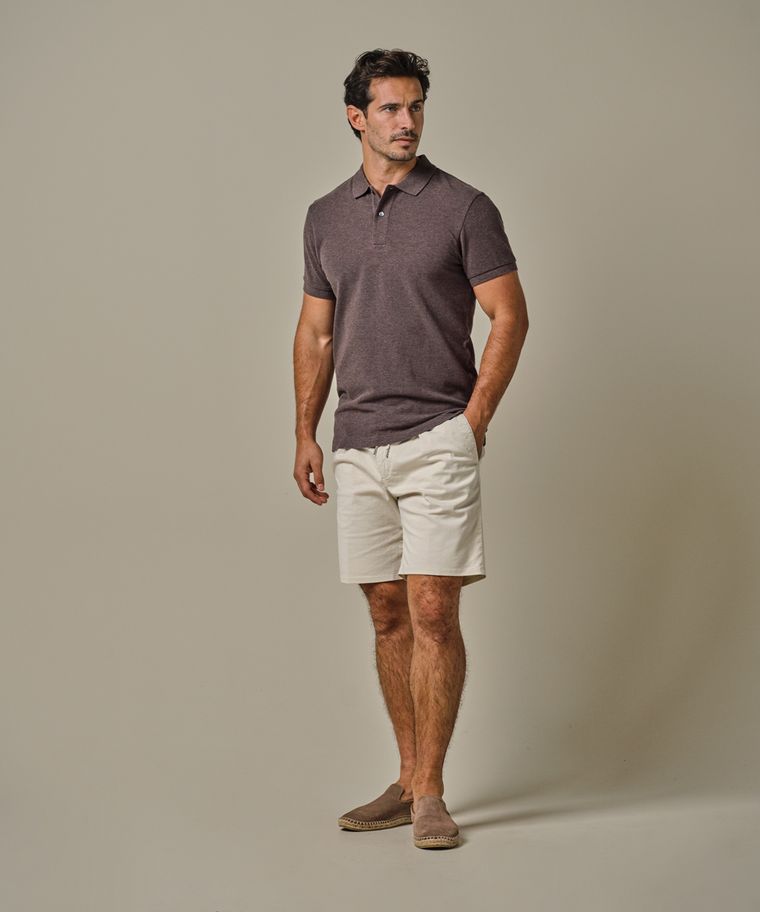 profuomo Donkerbruine pique polo