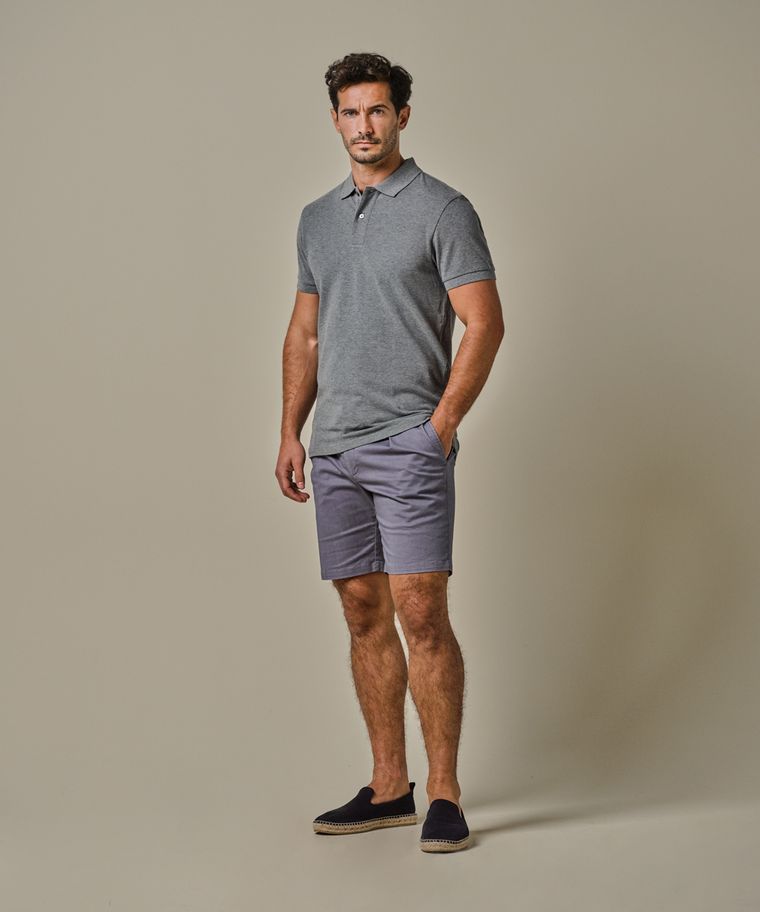 profuomo Donkergrijze pique polo