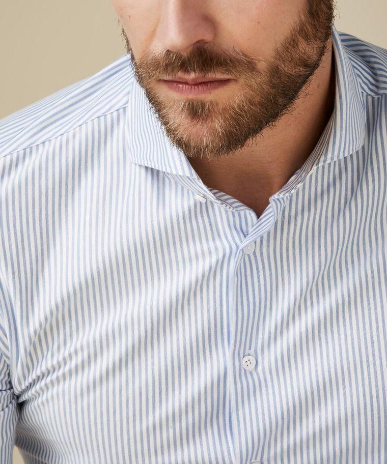 Profuomo Gestreept Japanese Knitted Overhemd