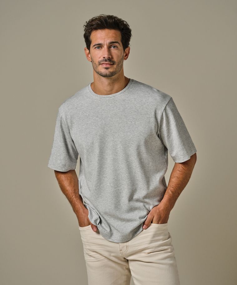 Profuomo Grijs Loose Fit T-shirt