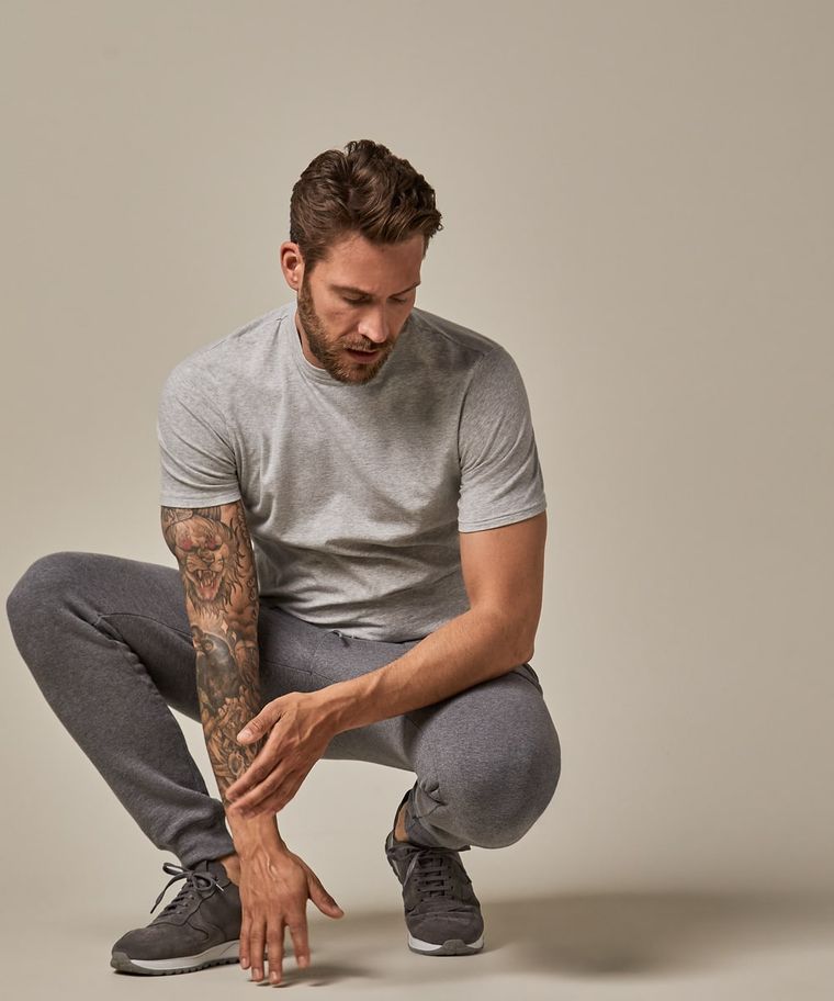 Profuomo Grijs Melange T-shirt