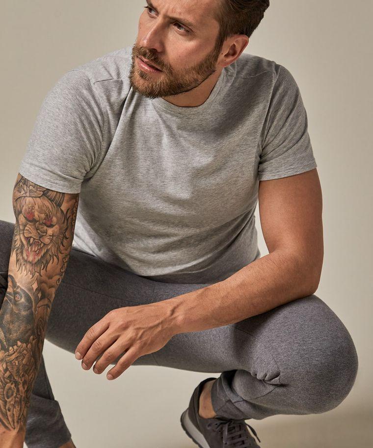 profuomo Grijs melange t-shirt