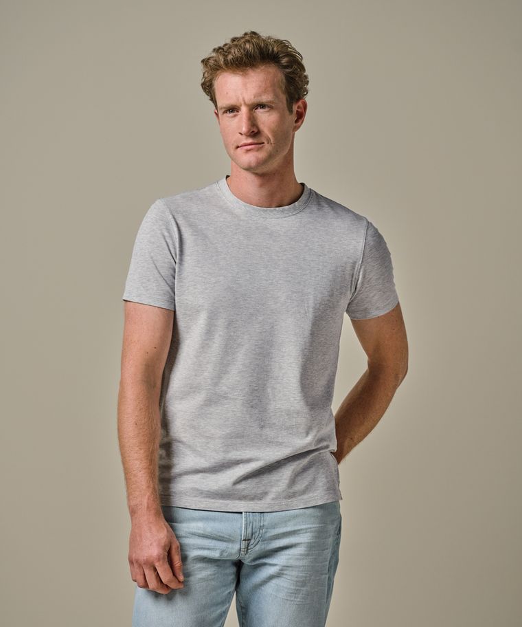 Profuomo Grijs Stretch Pique T-shirt