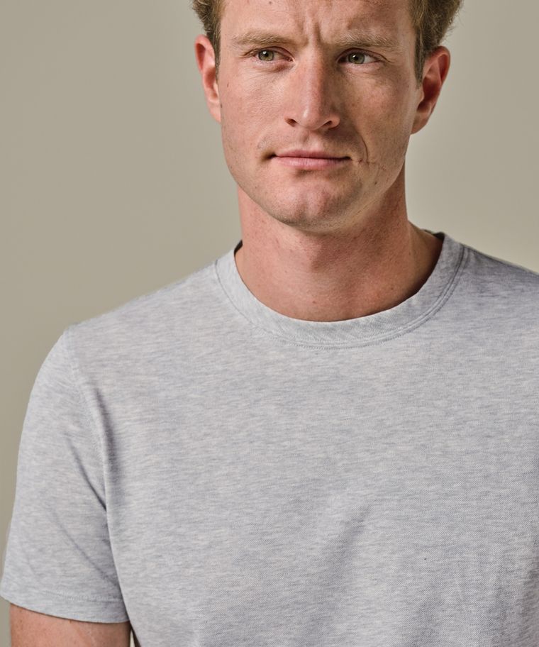 Profuomo Grijs Stretch Pique T-shirt