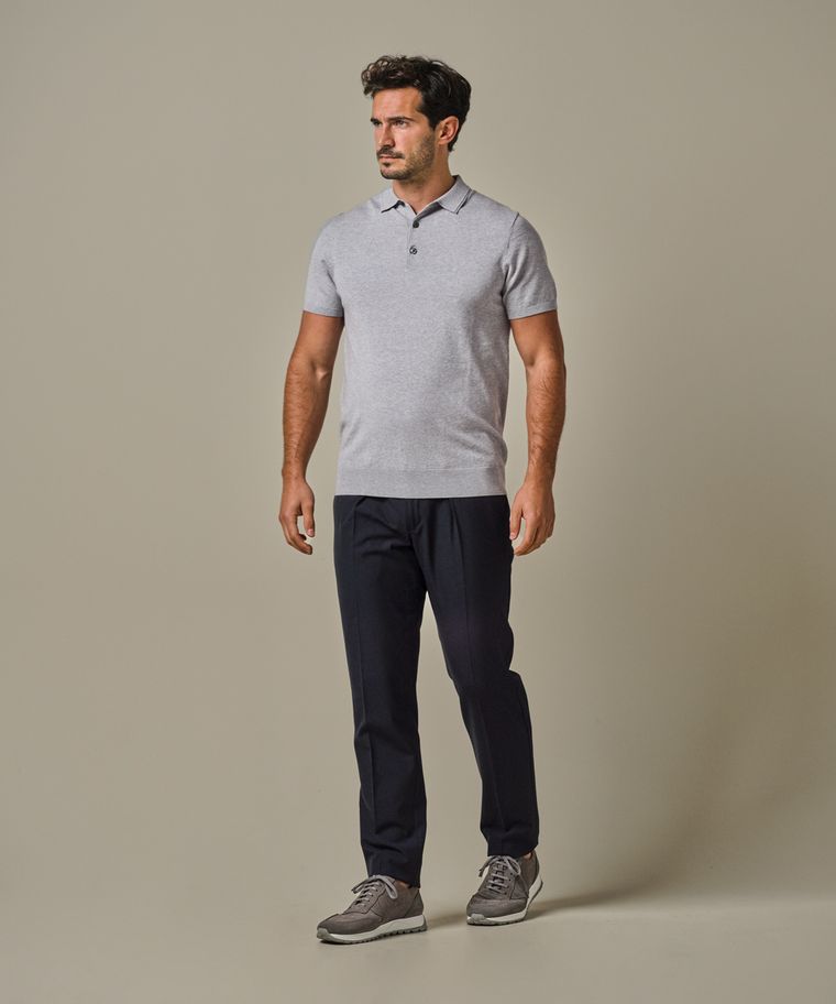 profuomo Grijze luxury basic polo