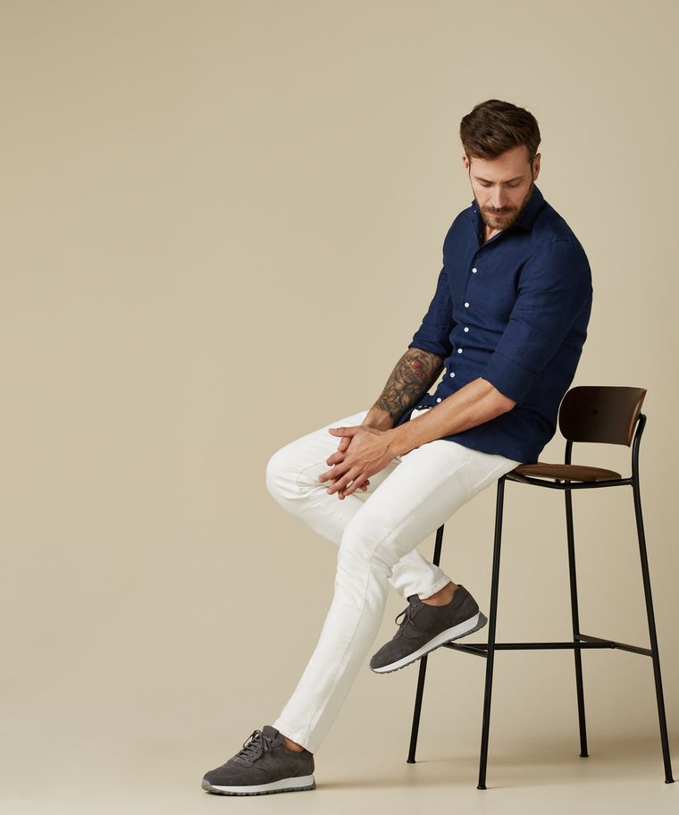 Profuomo Grijze Suède Runner