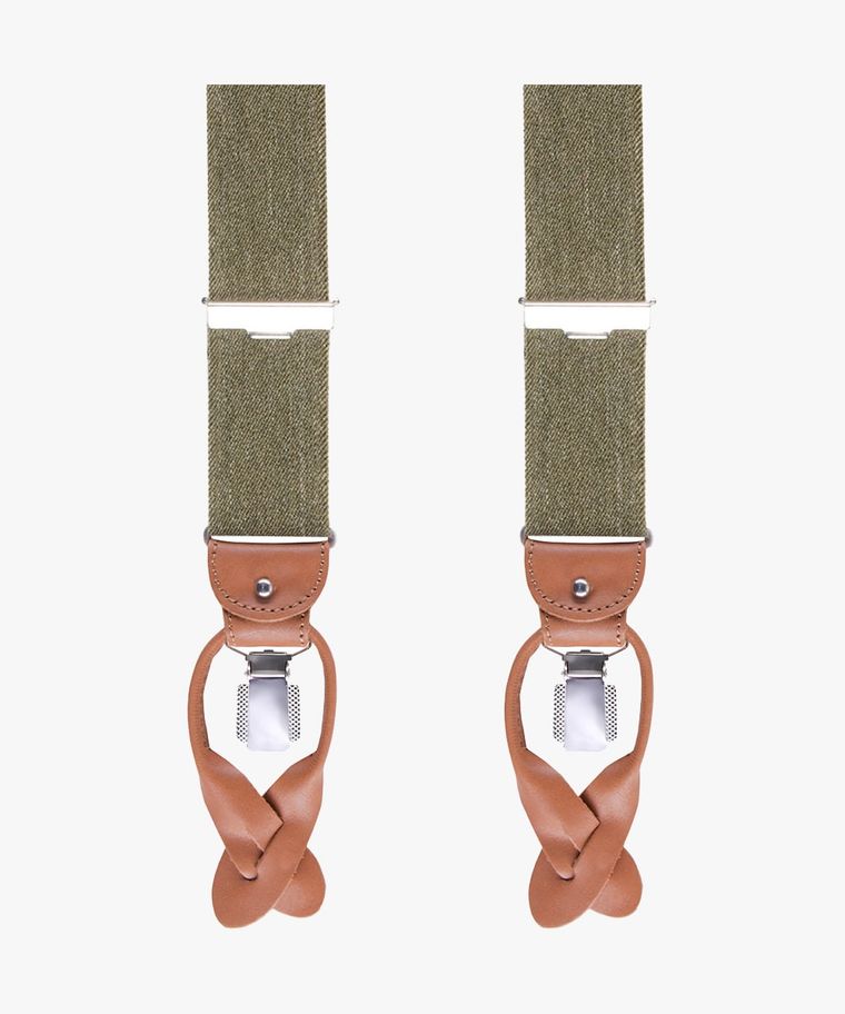 profuomo Groen mélange bretels