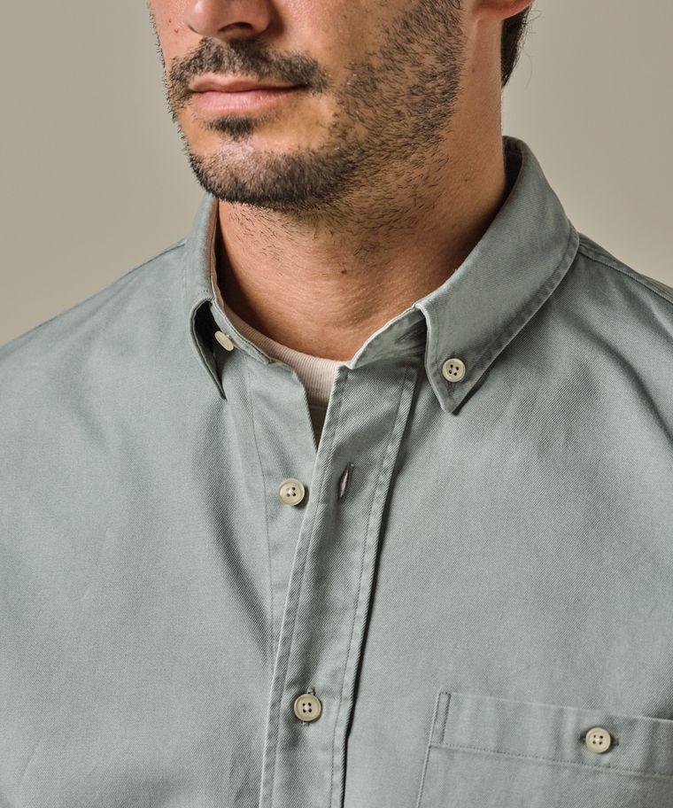 Profuomo Groen Relaxed Fit Overhemd