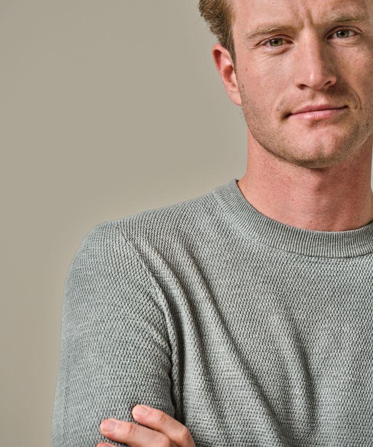 Profuomo Groene Structuur Crewneck