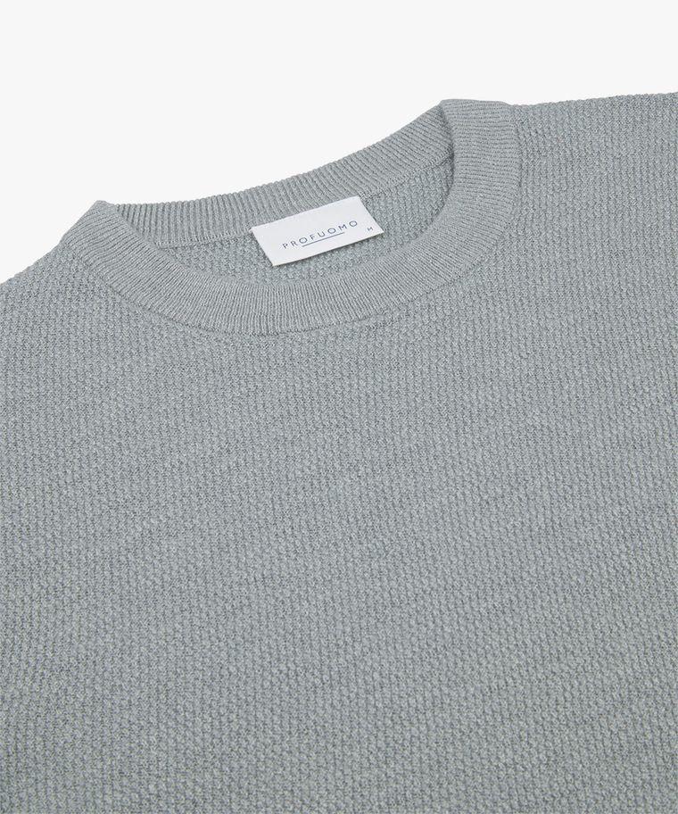 Profuomo Groene Structuur Crewneck