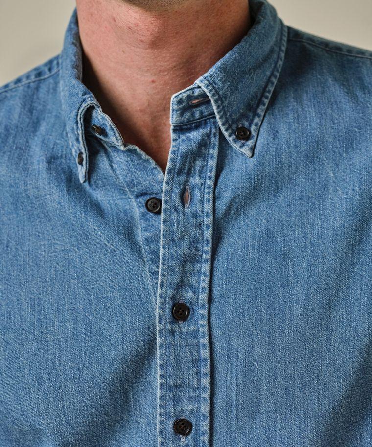 Profuomo Japanese Denim Button Down Collar
