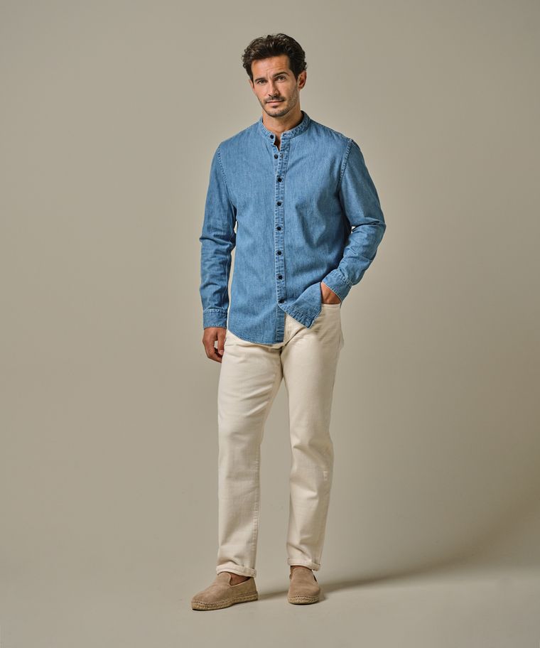 profuomo Japanese denim standing collar