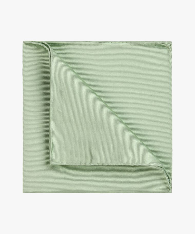 profuomo Licht groene uni zijden pochet