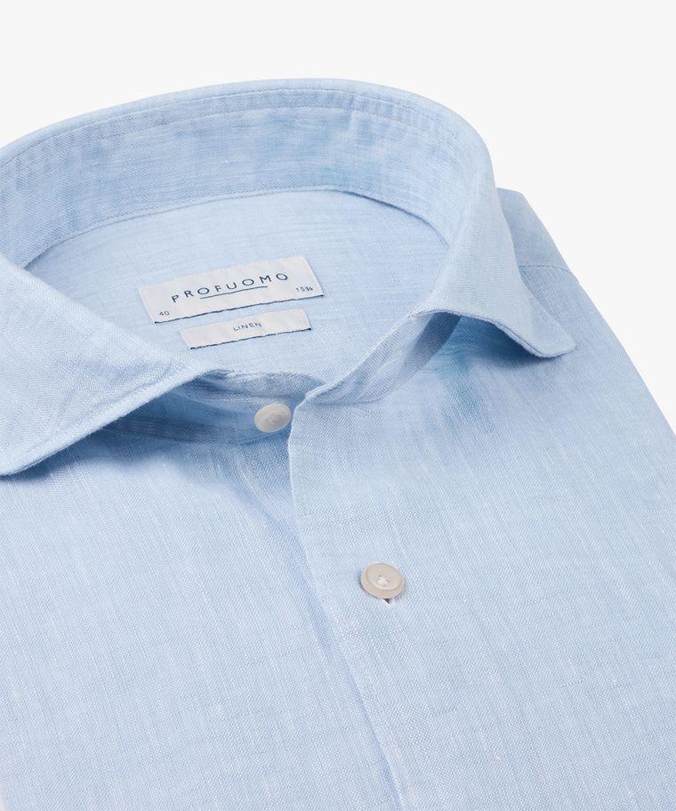 Profuomo Lichtblauw Linnen Overhemd