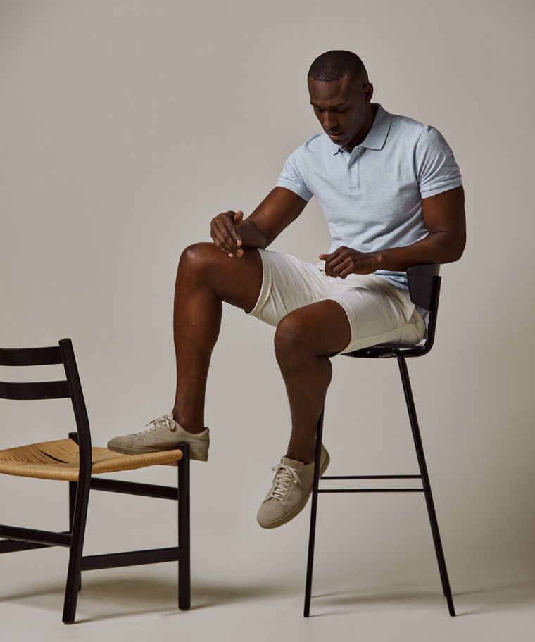 profuomo Lichtblauwe pique polo