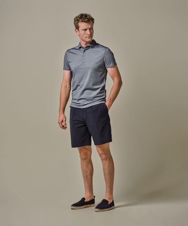 profuomo Navy formal tech polo
