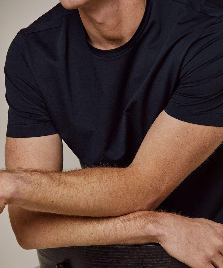 Profuomo Navy Japanese Knitted T-shirt