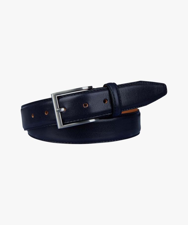 profuomo Navy kalfslederen riem