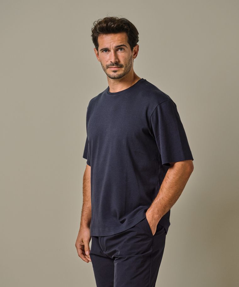 Profuomo Navy Loose Fit T-shirt